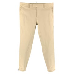 GUCCI Size 32 Cream Zippers Detail Casual Pants