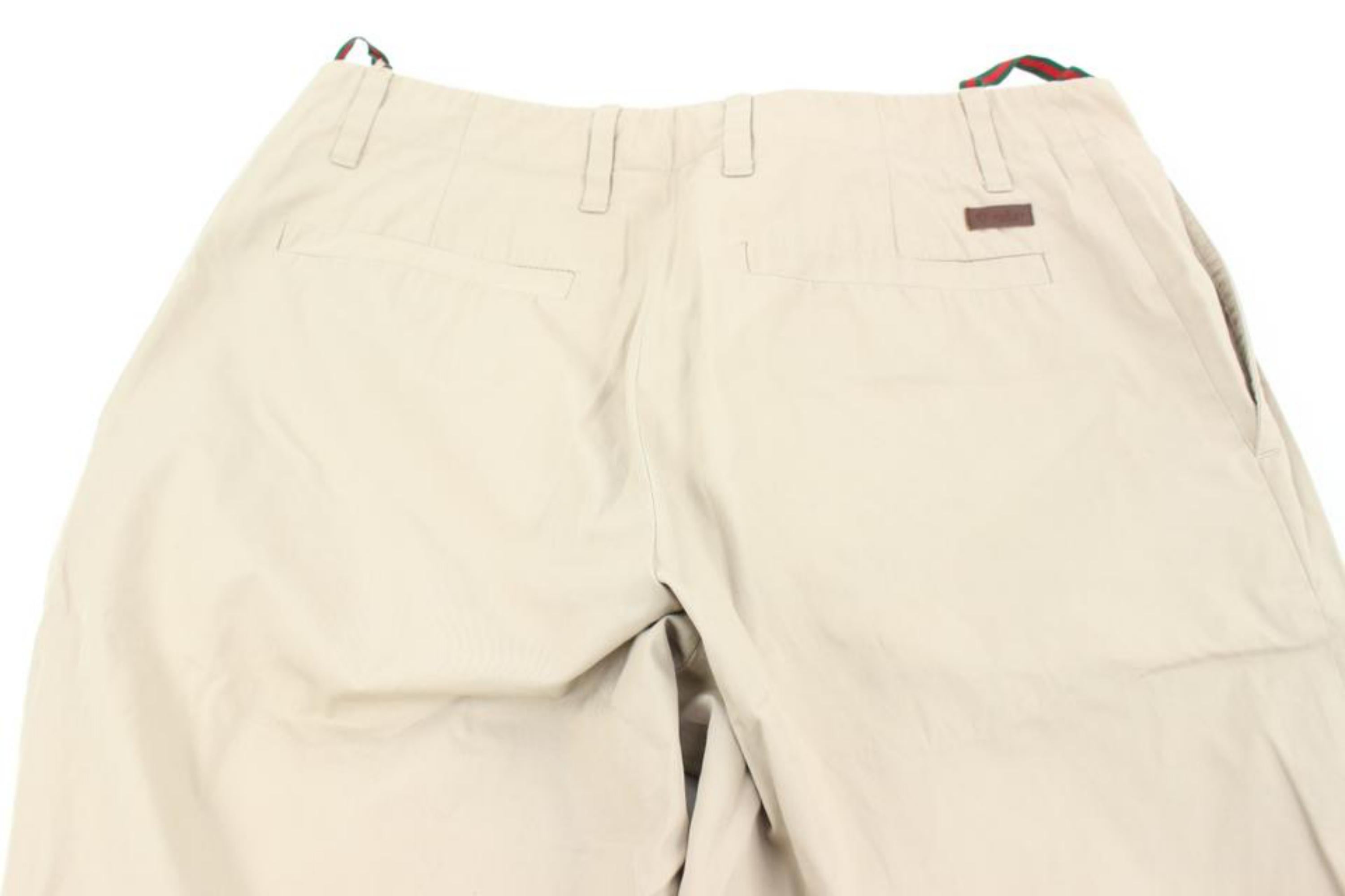 Gucci Size 32 US Web Loop Khaki Beige 125g31 3