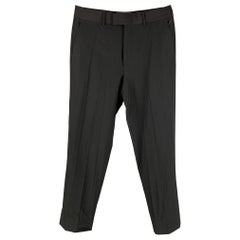 GUCCI Size 34 Black Wool Flat Front Dress Pants