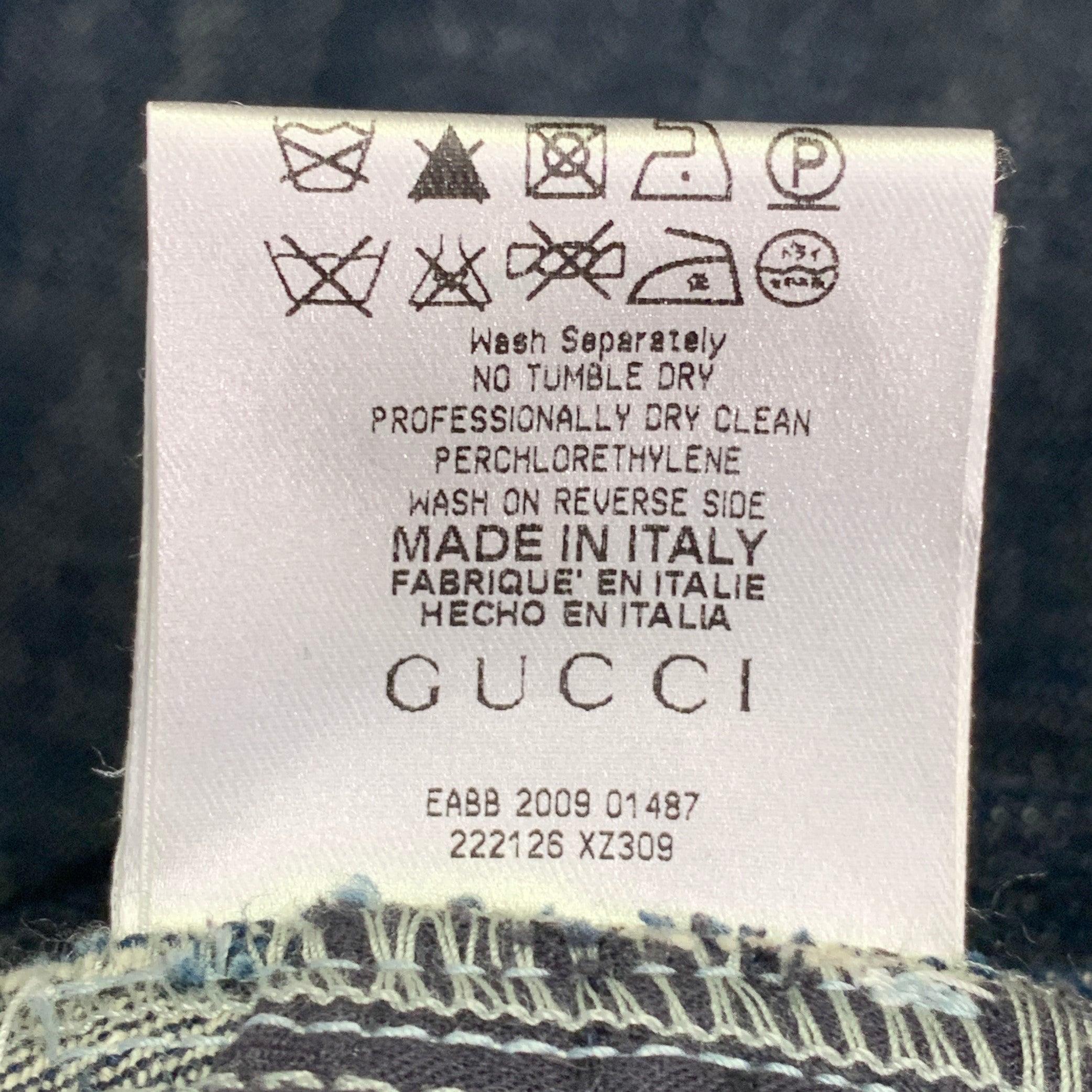 Men's GUCCI Size 34 Indigo Cotton Straight Five Pockets Button Fly Jeans