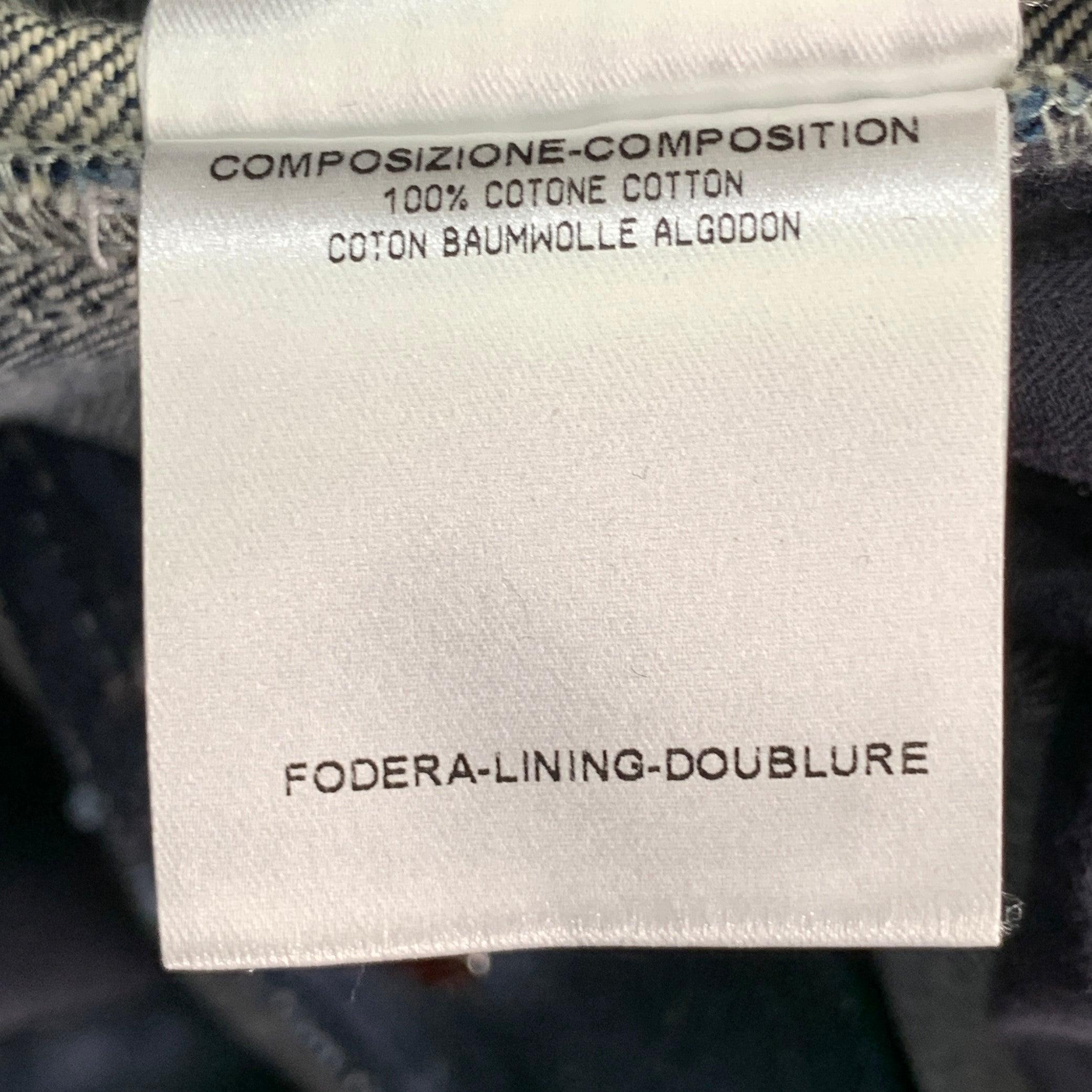 GUCCI Size 34 Indigo Cotton Straight Five Pockets Button Fly Jeans 1