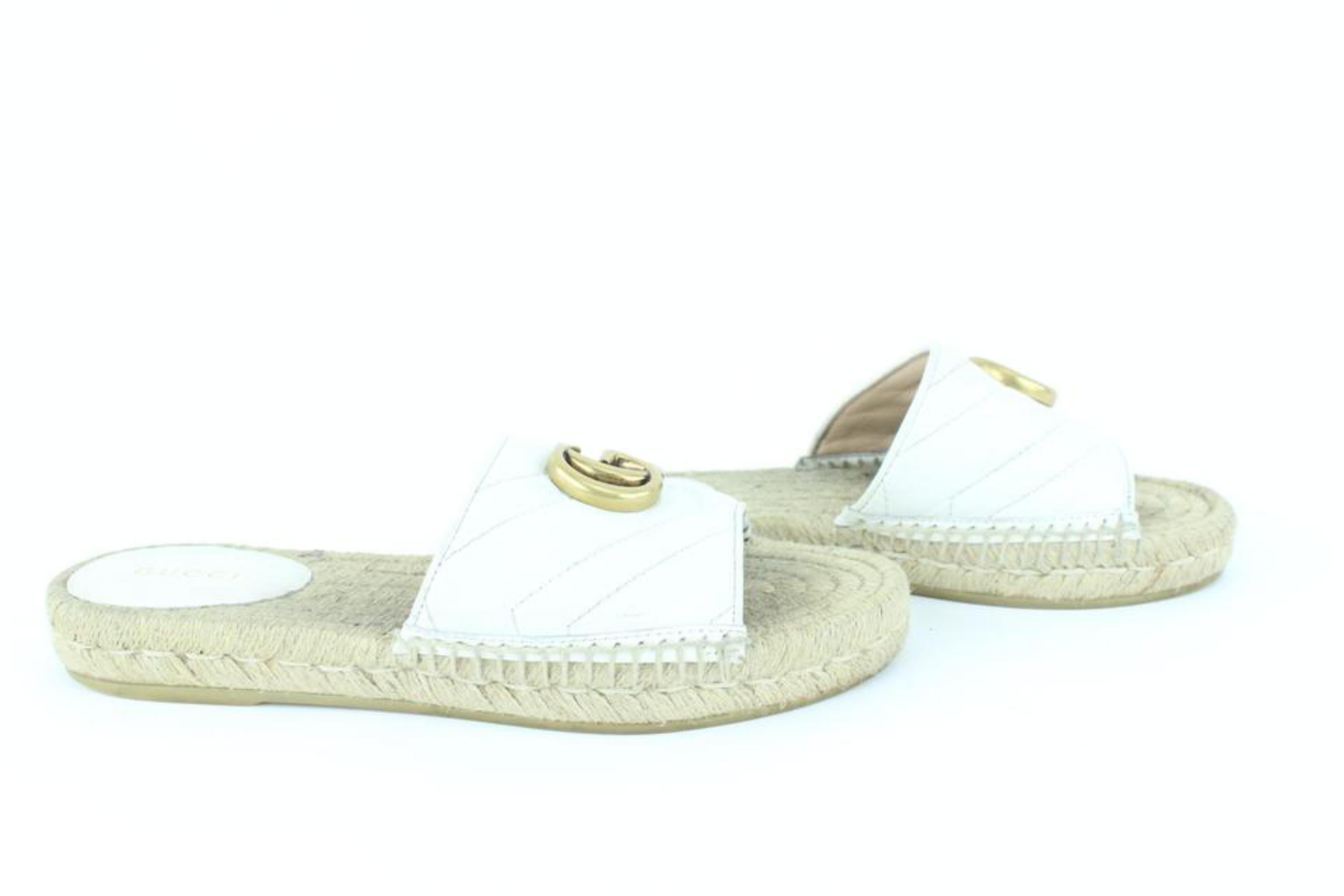 gucci white espadrille sandals