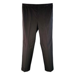 GUCCI Size 36 Black Cotton Flat Front Casual Pants
