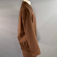 Veste en laine marron à fermeture éclair GUCCI, taille 36