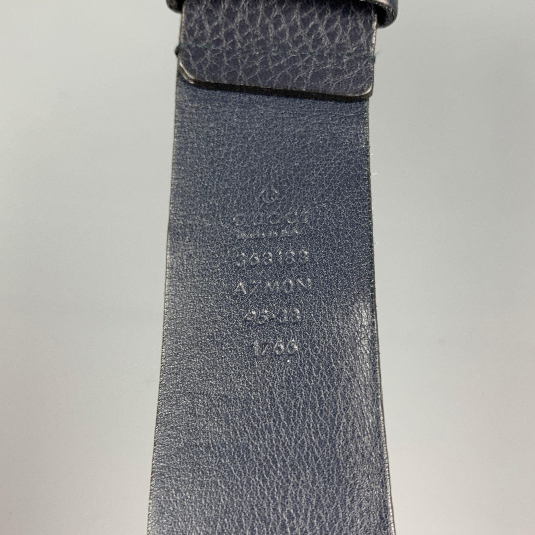 Men's GUCCI Size 38 Navy Leather Belt
