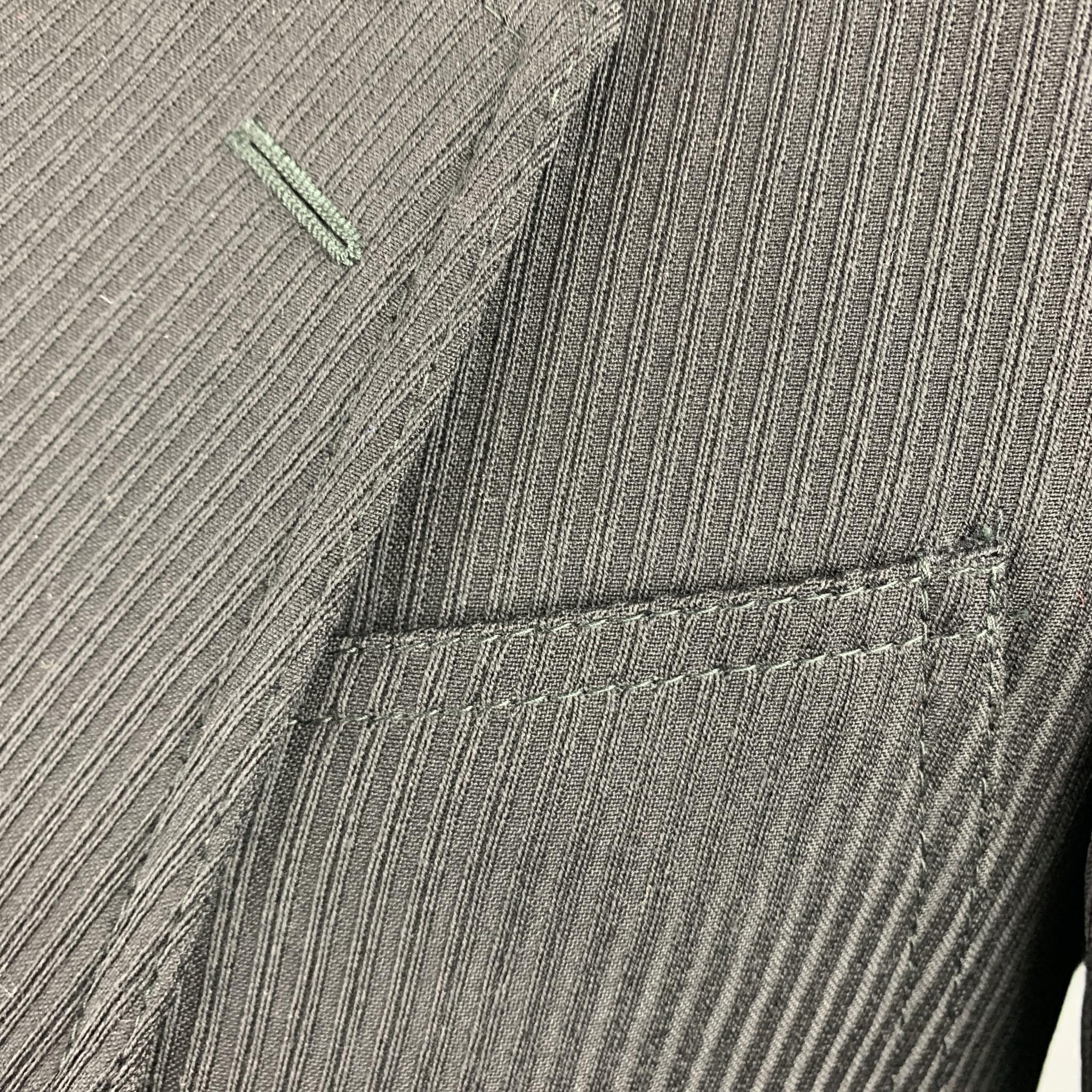 GUCCI Size 38 Regular Black Textured Wool Notch Lapel Sport Coat In Excellent Condition In San Francisco, CA