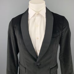 GUCCI Size 38 Regular Black Velvet Shawl Collar Sport Coat