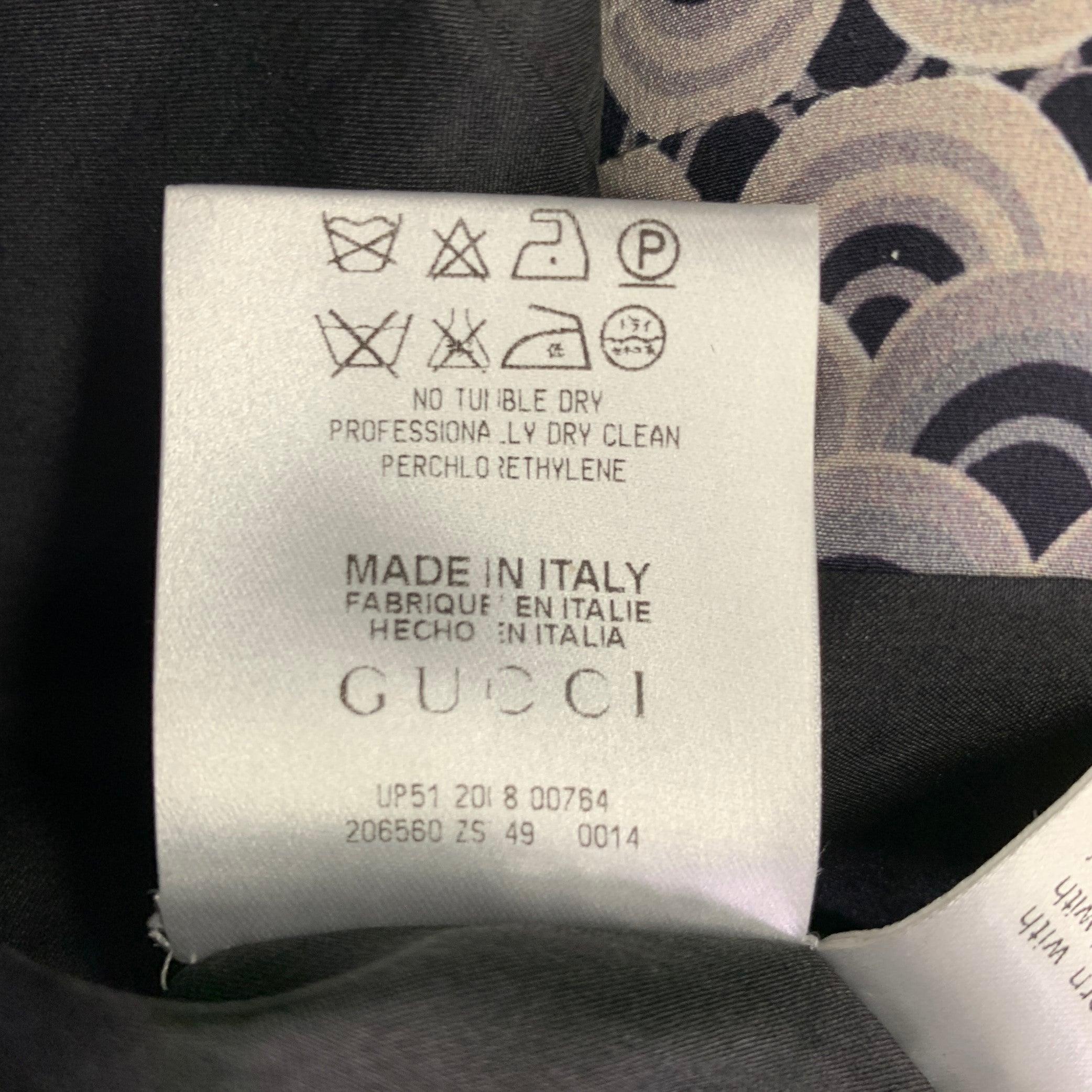 GUCCI Size 4 Multi Color Silk Chinoiserie Pleated Dress For Sale 2