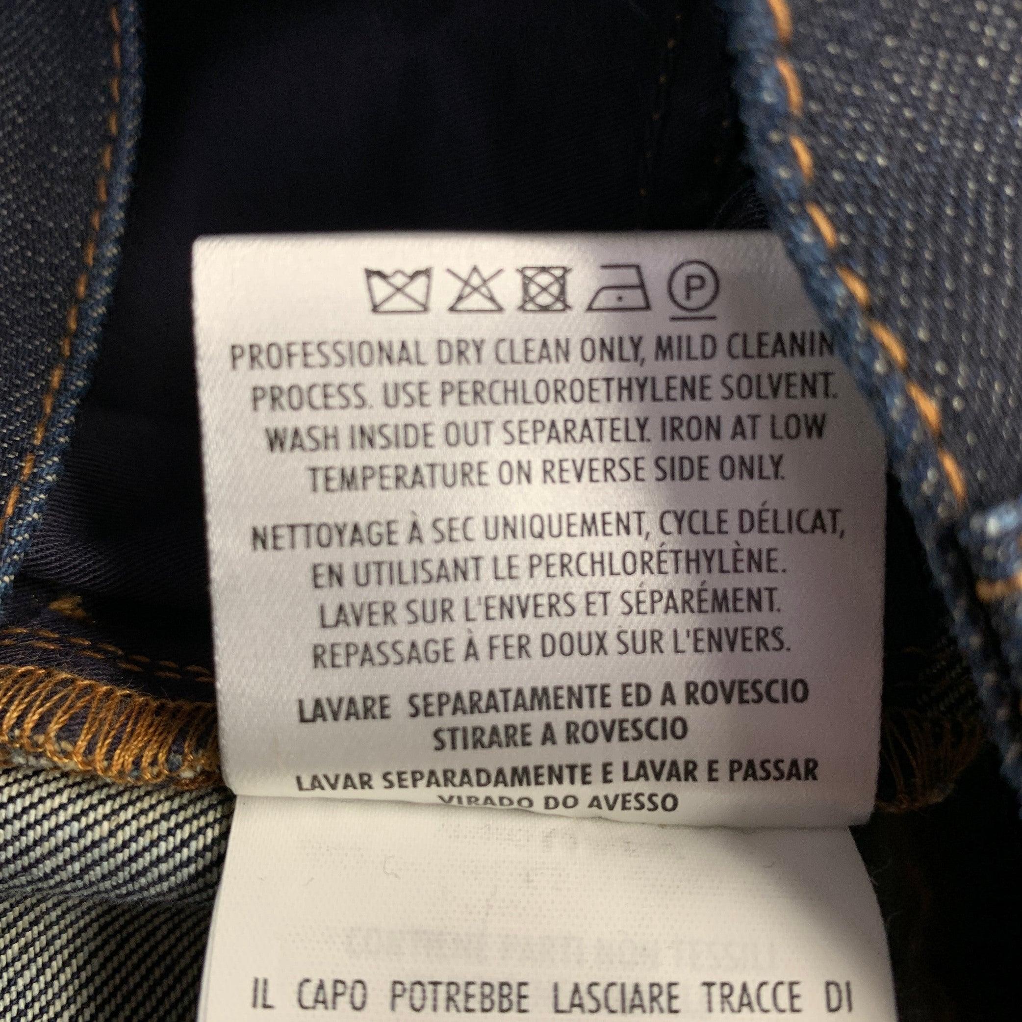 GUCCI Größe 40 Blau Indigo Kontraststich Streifenstich Baumwolle Skinny Fünf Taschen Jeans 4