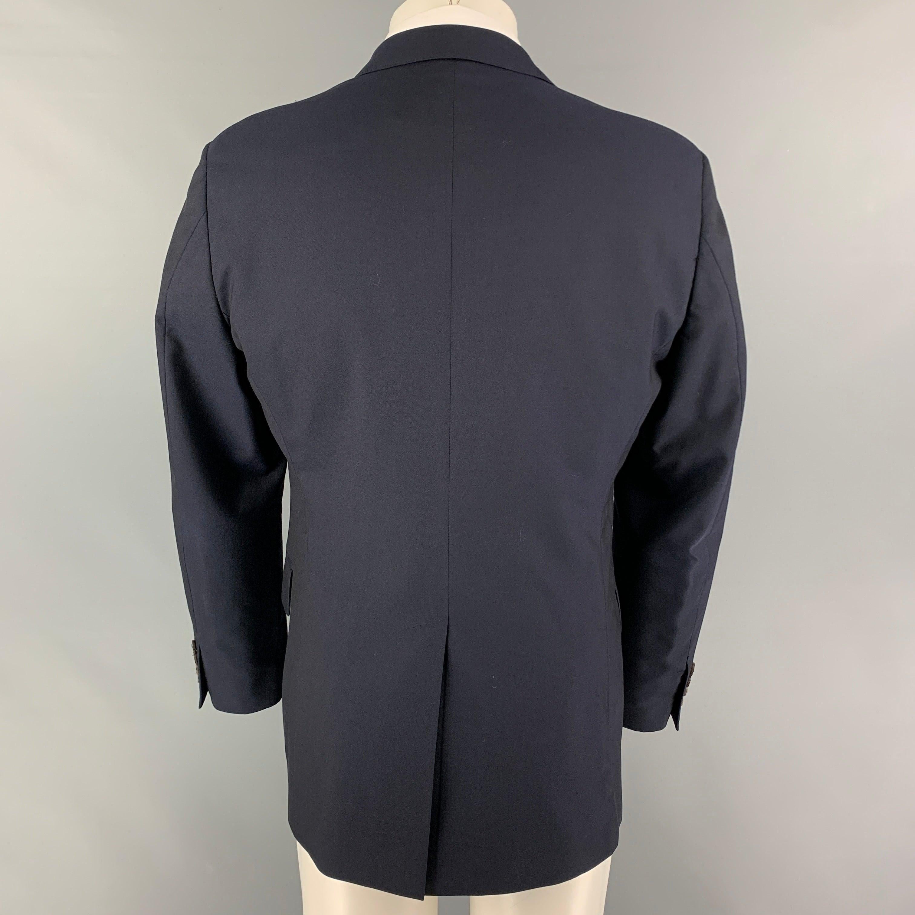 GUCCI Size 40 Navy Wool Single Breasted Sport Coat In Good Condition For Sale In San Francisco, CA