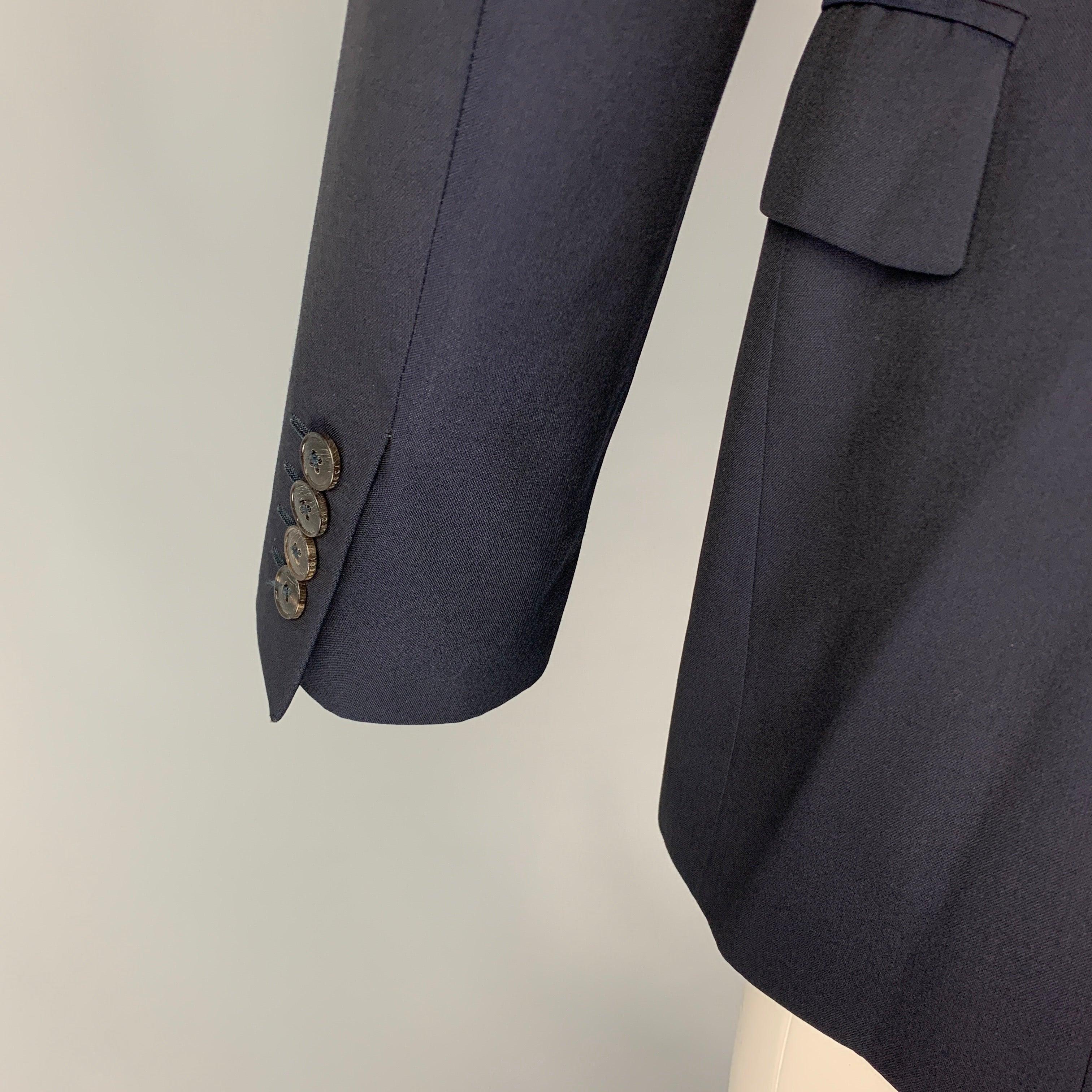 Men's GUCCI Size 40 Navy Wool Single Breasted Sport Coat For Sale