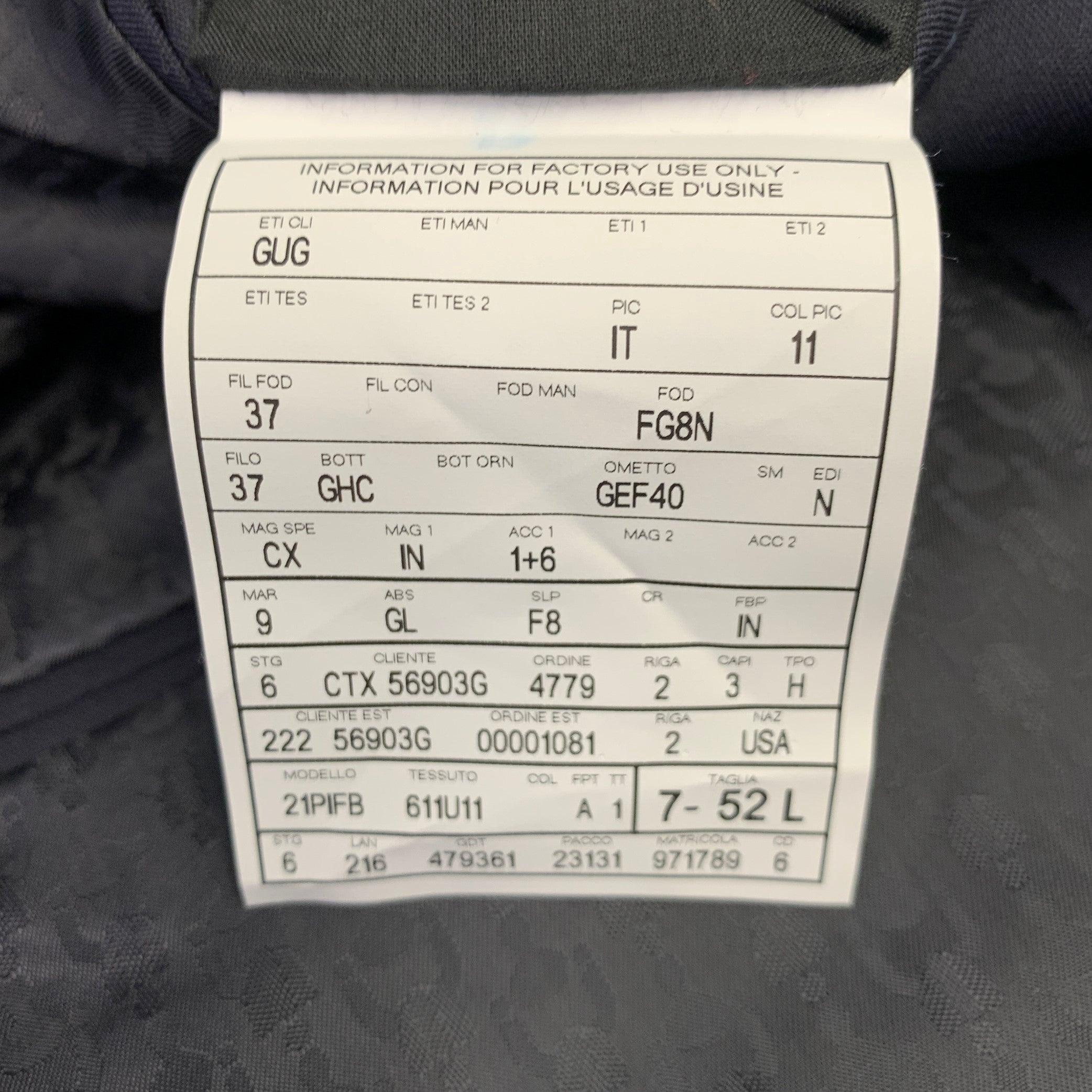 GUCCI Size 42 Long Navy Wool Single Breasted Sport Coat 2
