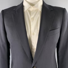 GUCCI Size 42 Navy Solid Wool Notch Lapel Sport Coat