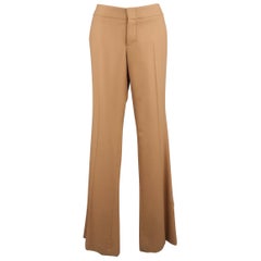 GUCCI Size 6 Camel Wool / Cashmere Flared Dress Pants