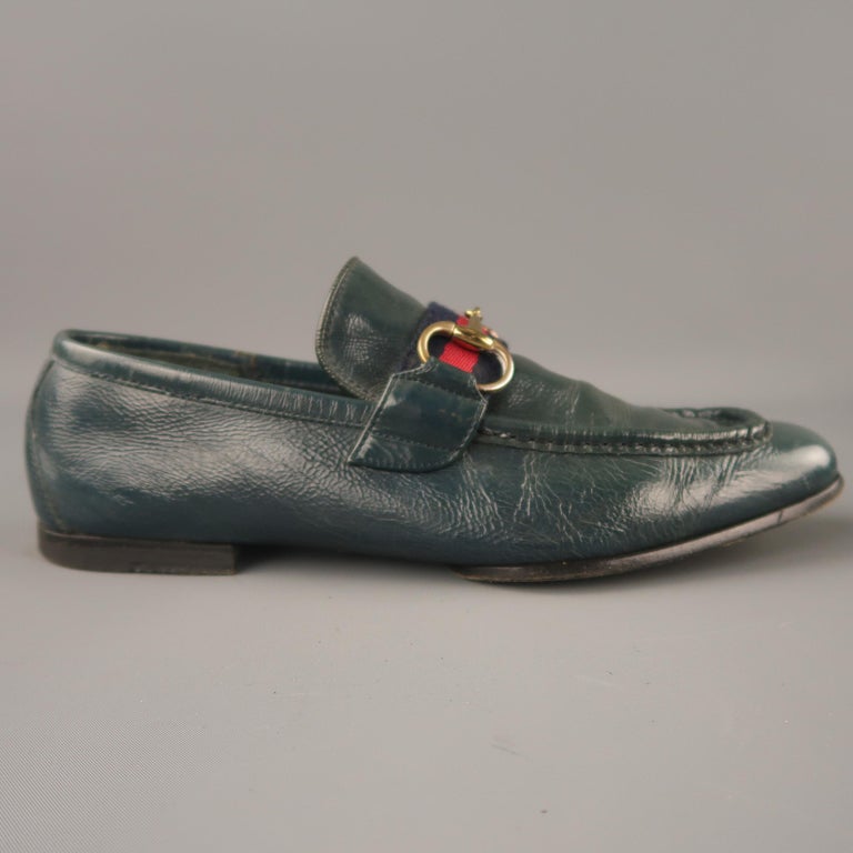 gucci loafers blue