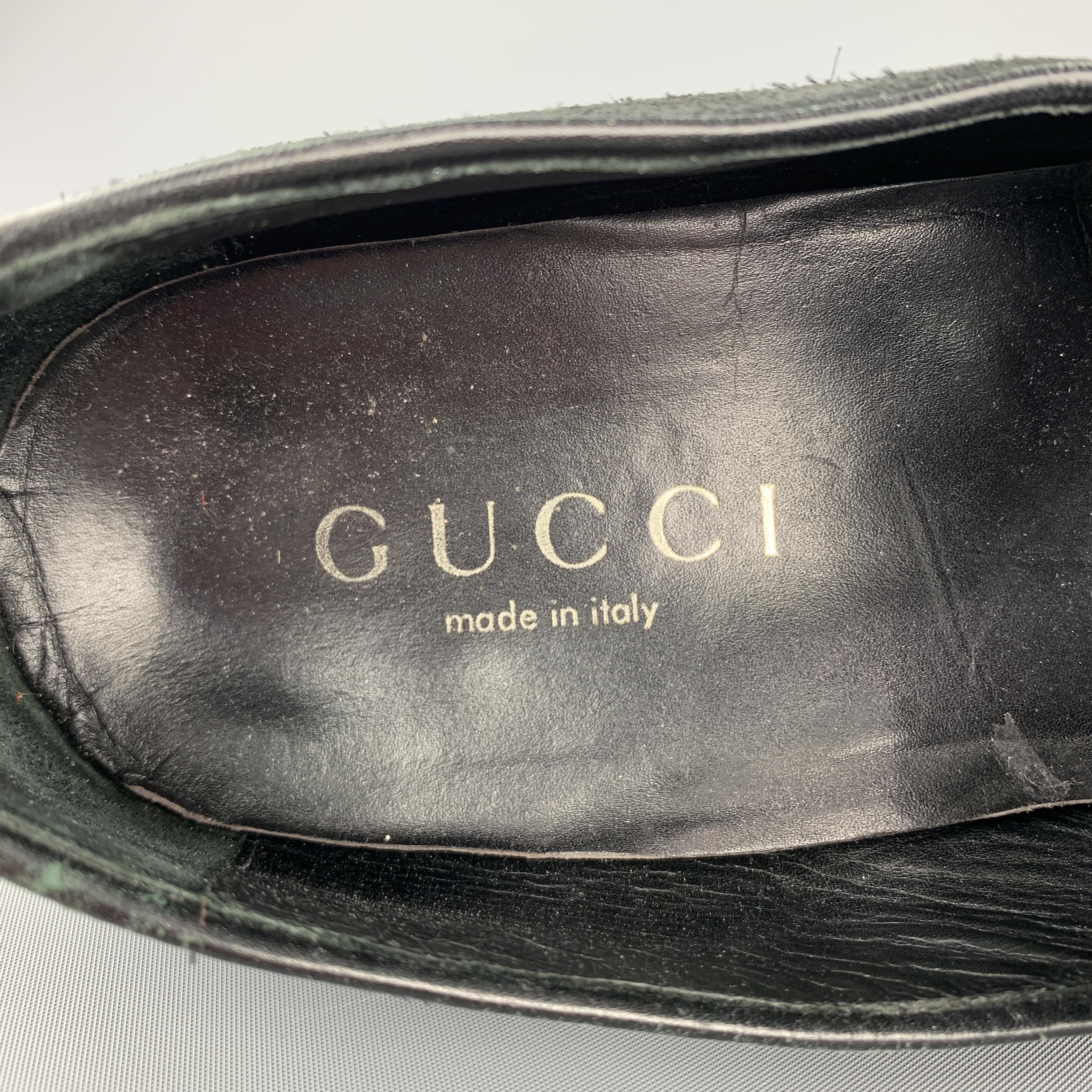 GUCCI Size 8 Black Solid Slip On Loafers 2