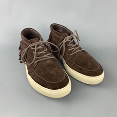 GUCCI Size 8 Brown Solid Boot Sneakers