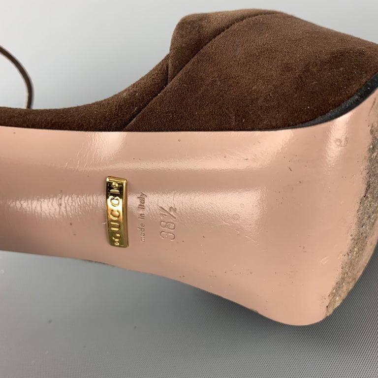 brown gucci platform sandals