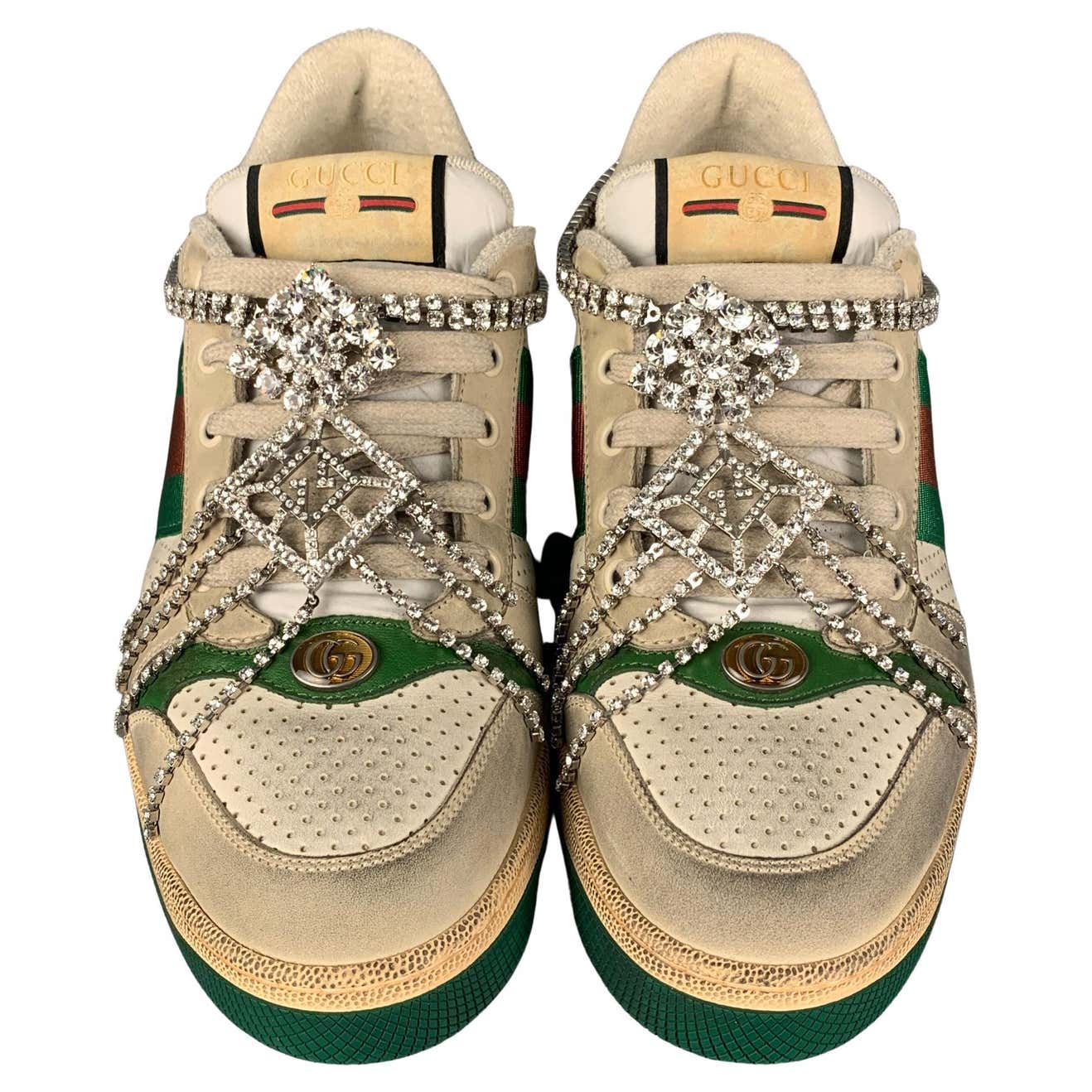 Gucci Screener Sneaker Distressed Leather