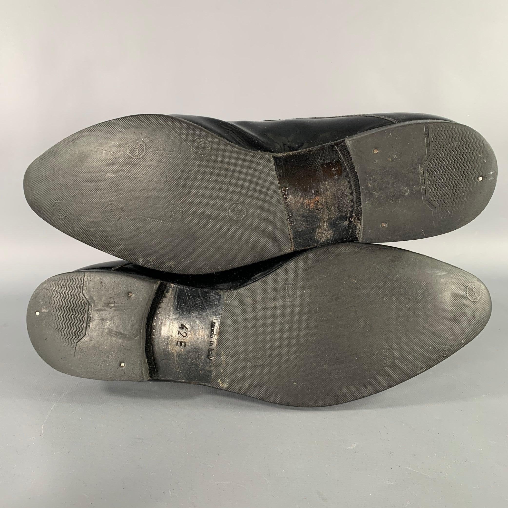 GUCCI Size 9.5 Black Double Monk Strap Lace-Up Shoes 2