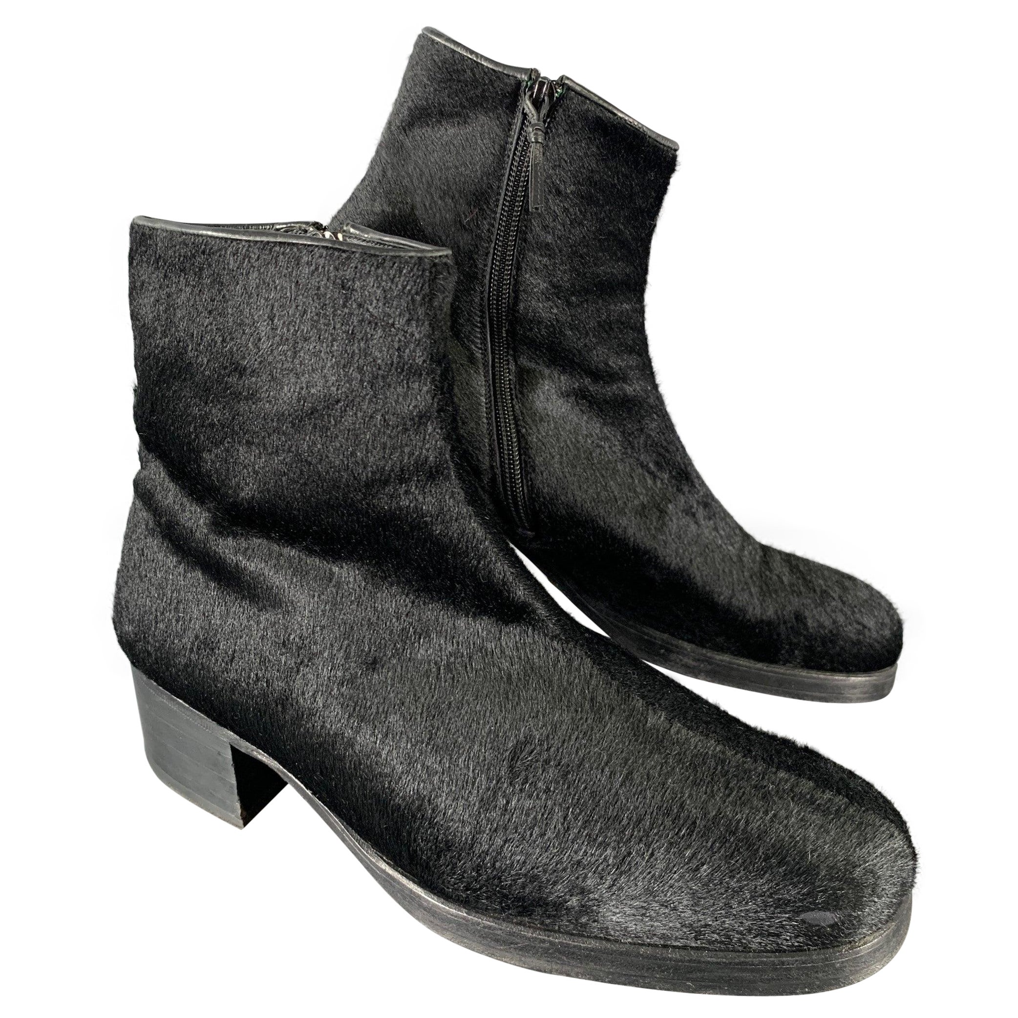 GUCCI Size 9.5 Black Leather Chelsea Boots