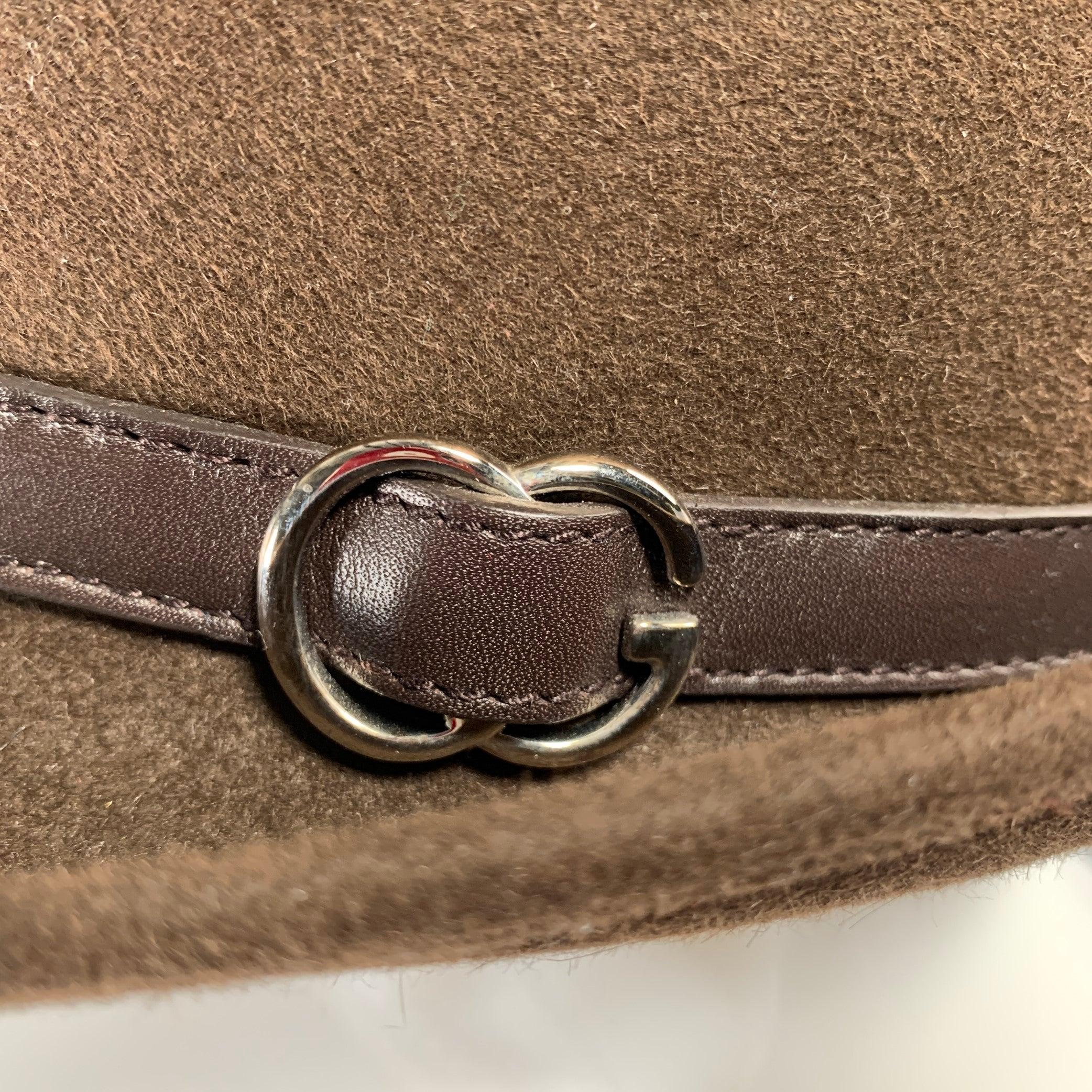 Cappelli I.L.A. di Gucci taglia L, coniglio marrone in vendita 1