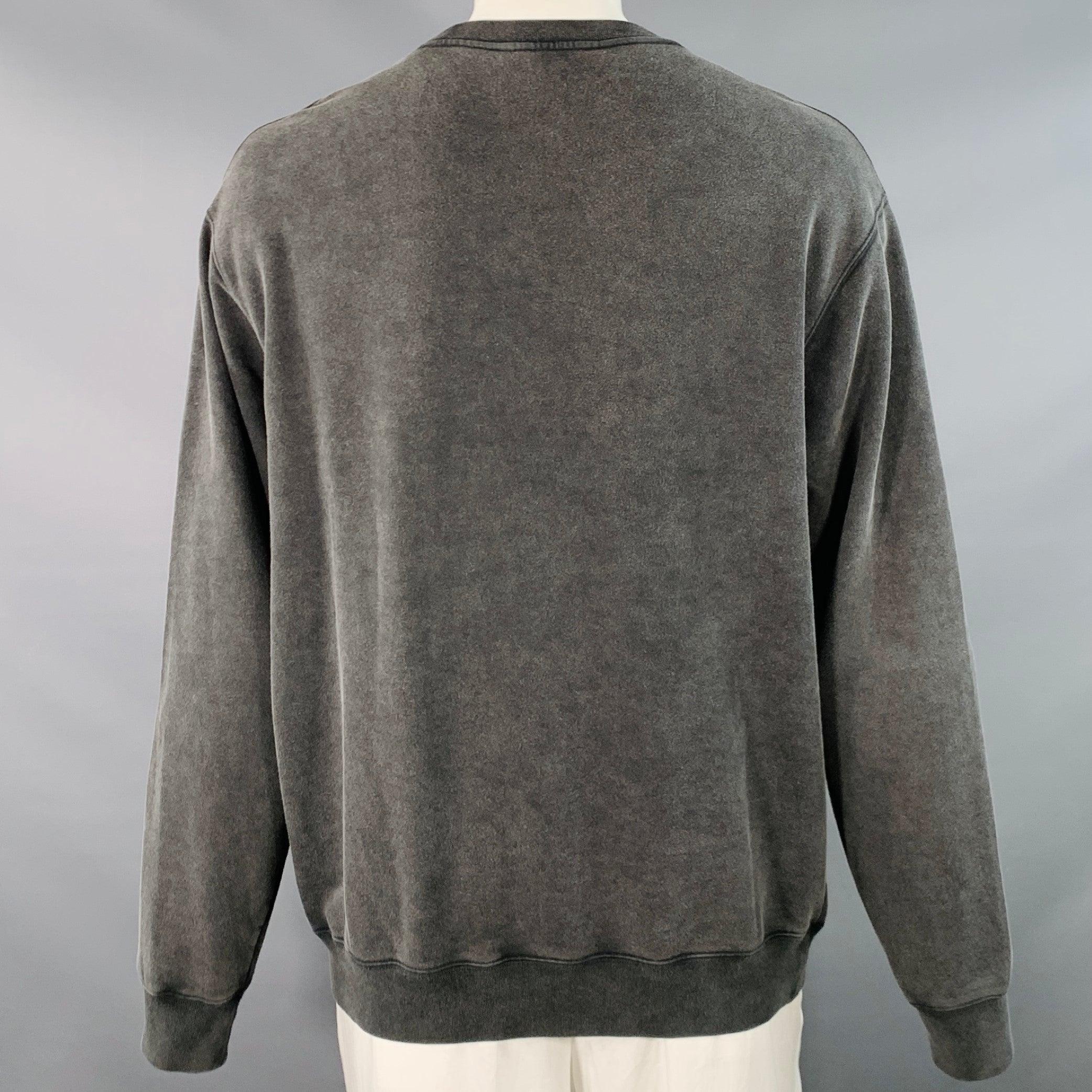 Gucci Felpa girocollo in cotone con logo grigio taglia L In condizioni ottime in vendita a San Francisco, CA