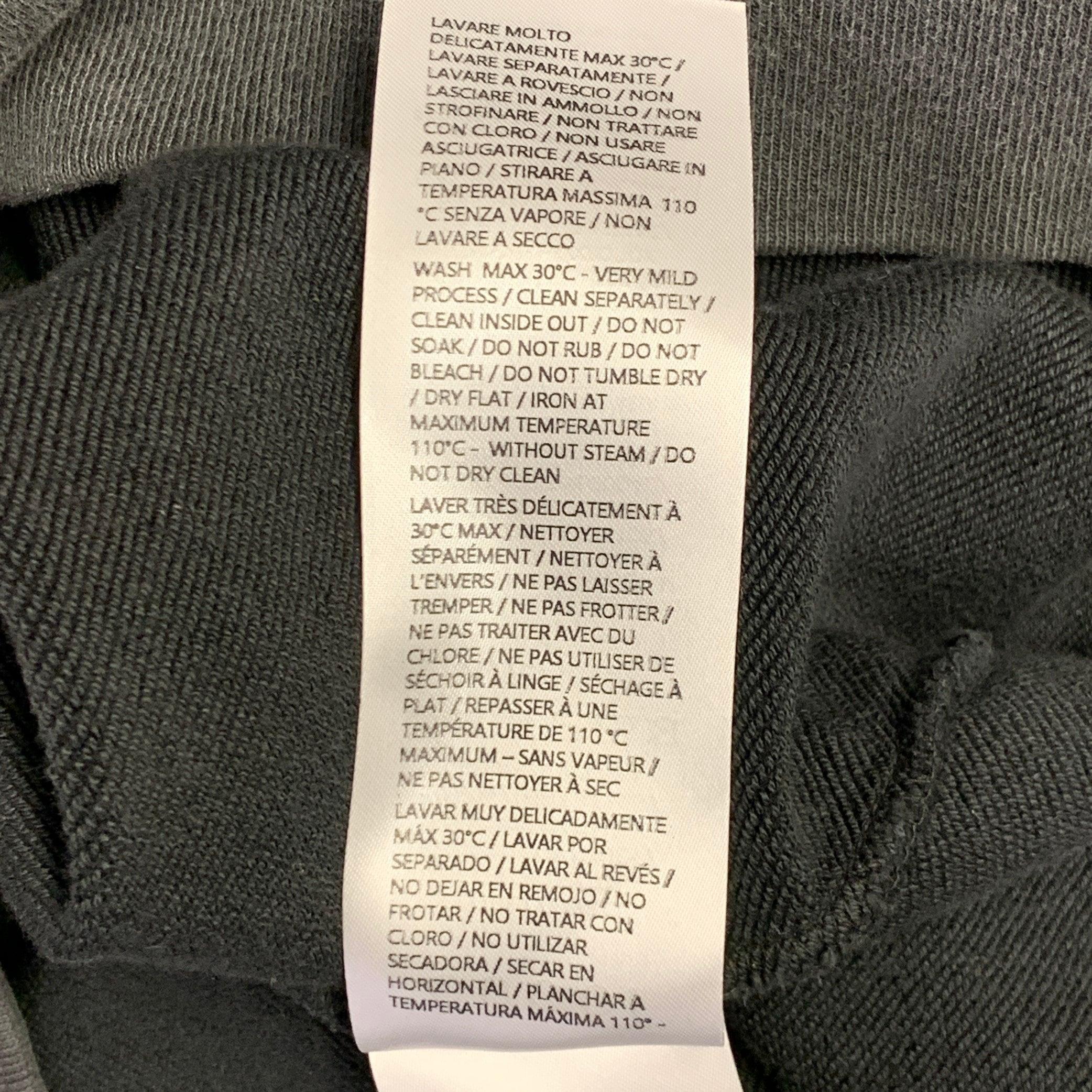 Gucci Felpa girocollo in cotone con logo grigio taglia L in vendita 2