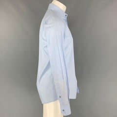 GUCCI Size M Light Blue Cotton Button Down Long Sleeve Shirt