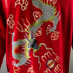 GUCCI Size M Red Cream Cotton Hooded Sweatshirt