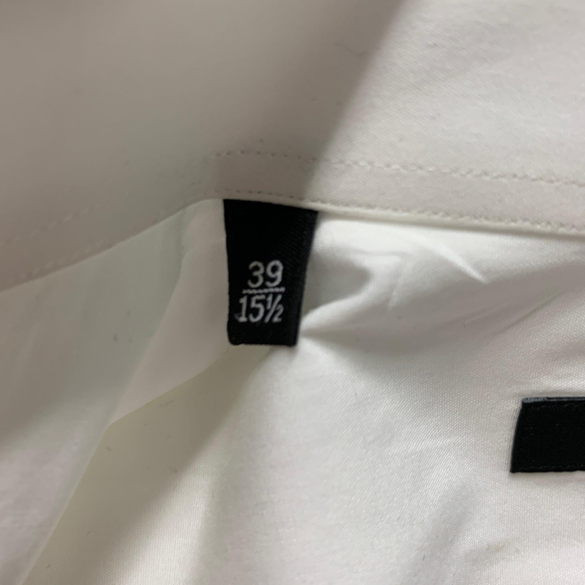 GUCCI Size M White Cotton Epaulettes Long Sleeve Shirt For Sale 1