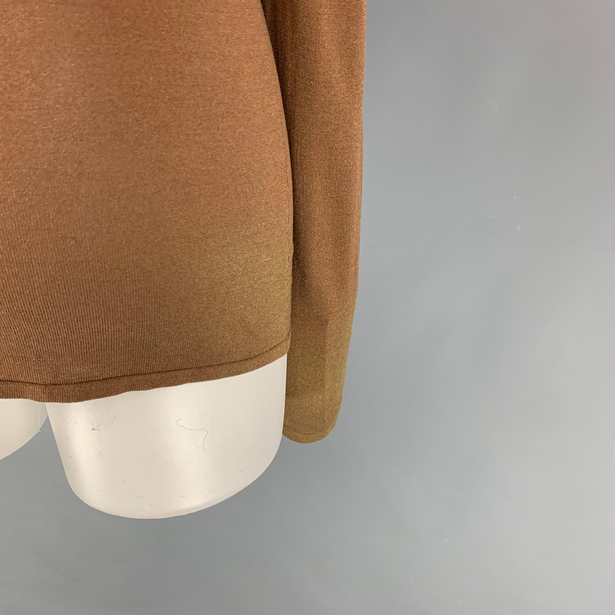 GUCCI Größe S Kupferfarbener langärmeliger Pullover aus Seidenmischung Damen im Angebot