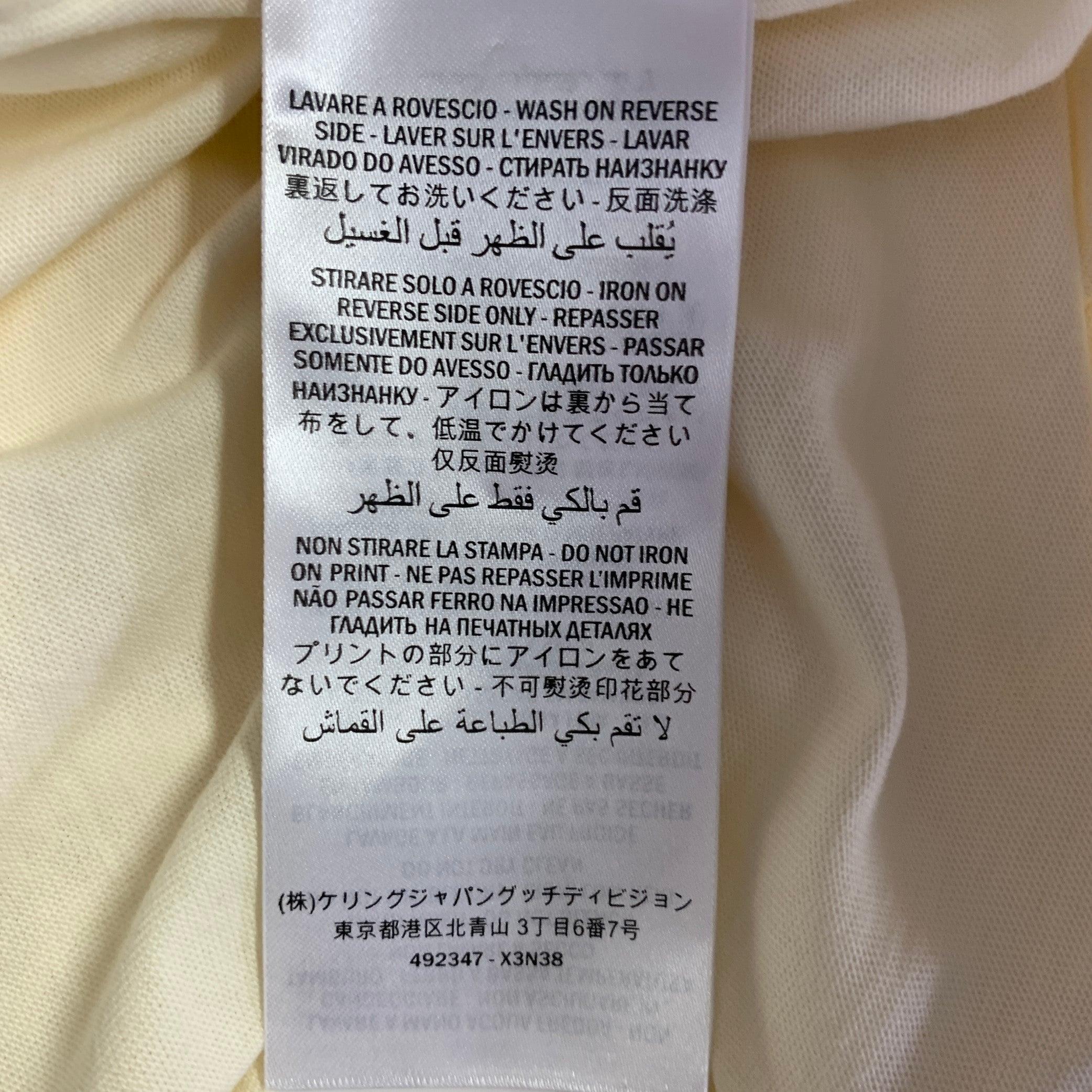 T S Gucci taglia Ipnotismo Crema Rosso Nero Stampa Maglietta in cotone a girocollo in vendita 3