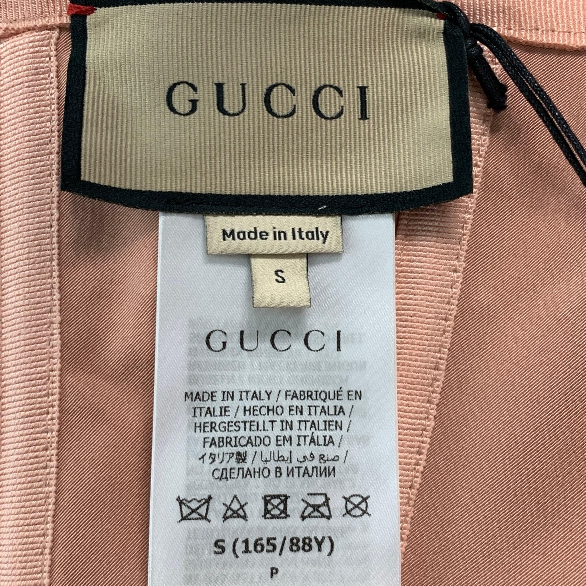GUCCI Size S Pink Silk Corset Dress Top For Sale 1