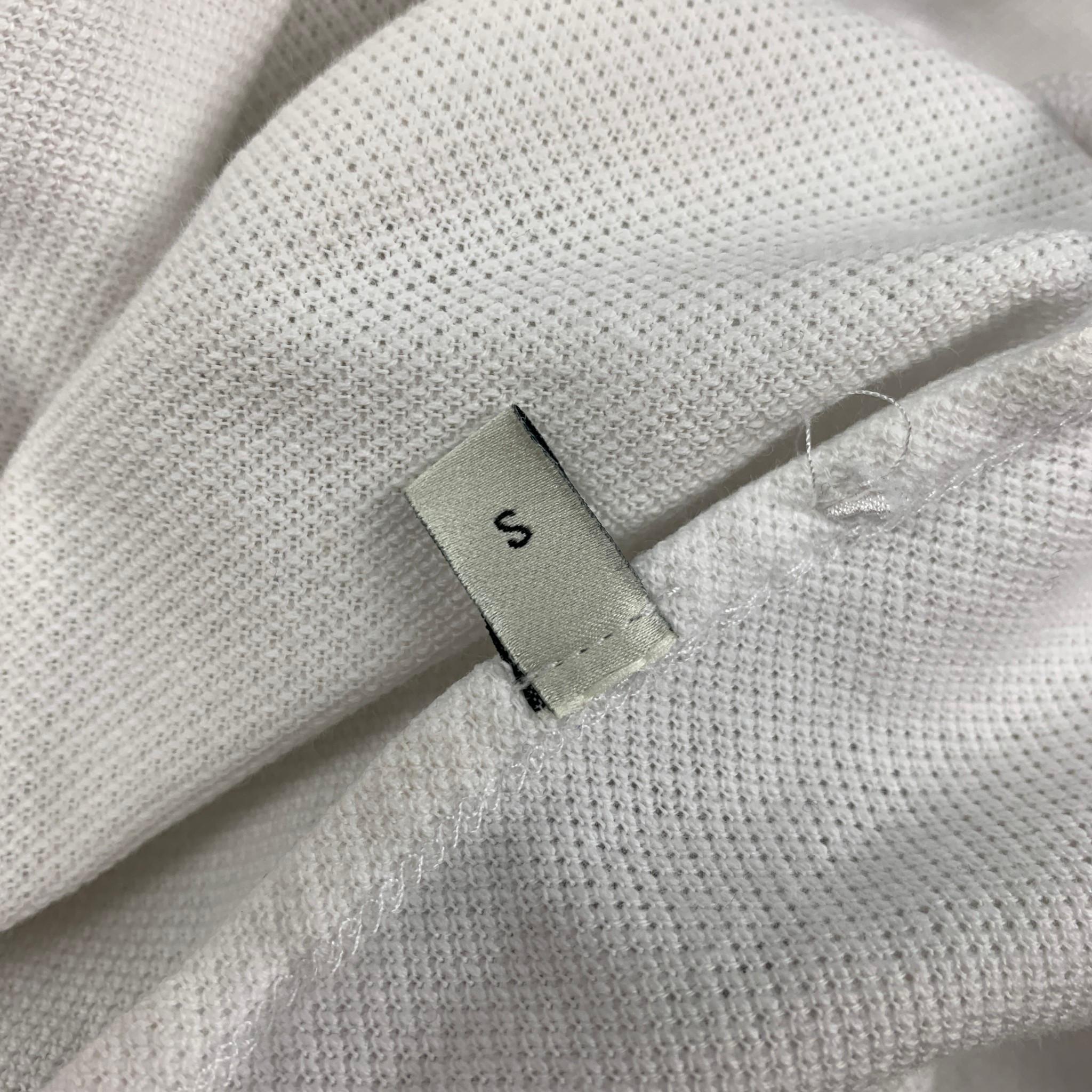 Men's GUCCI Size S White Cotton Stripe Collar Polo