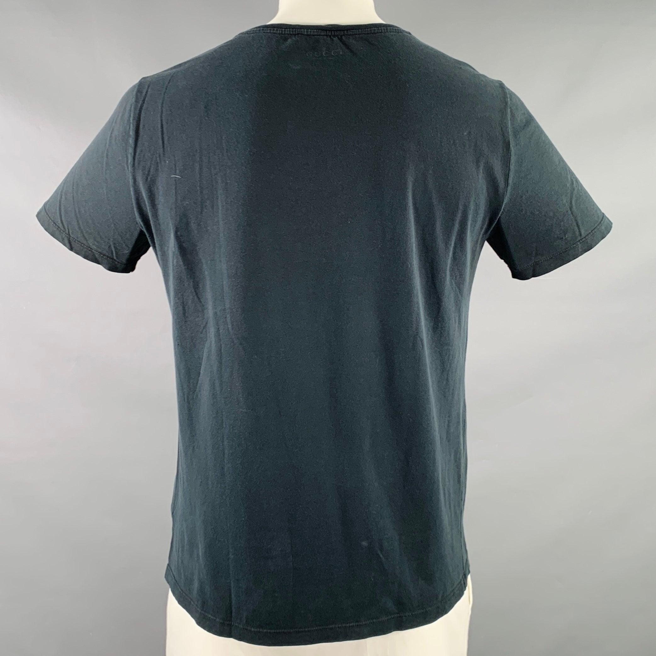 GUCCI Size XL Black Jersey Crew Neck T-shirt In Good Condition For Sale In San Francisco, CA
