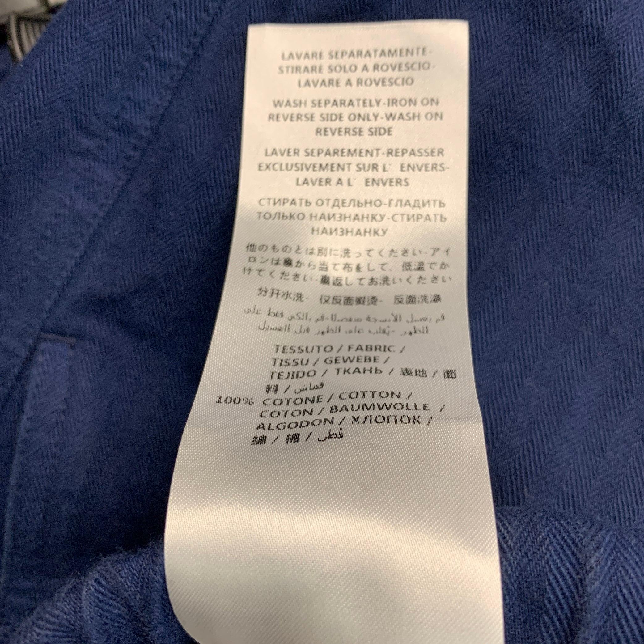 Gucci Size XL Navy Cotton Large Pockets Drawstring Casual Pants (Pantalon décontracté à cordon de serrage) en vente 1