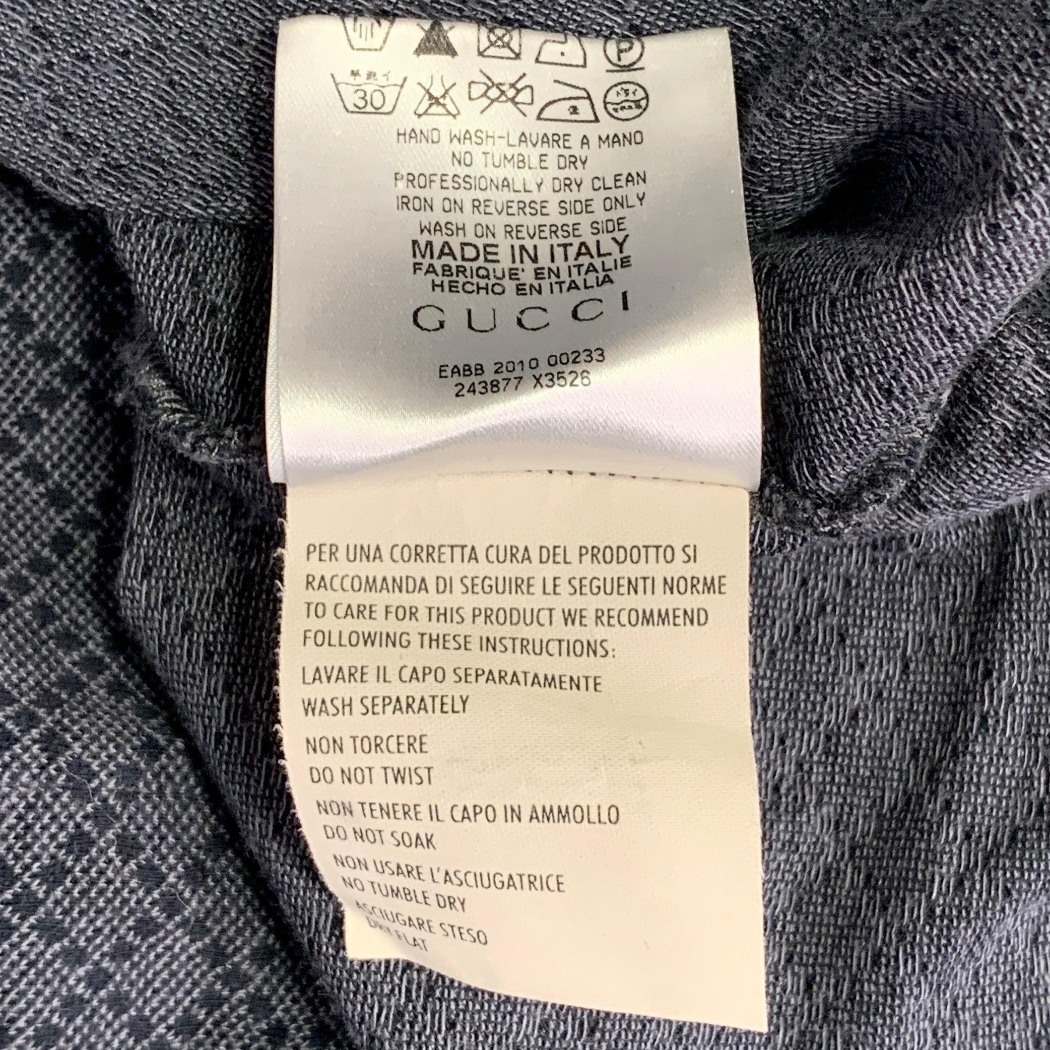 GUCCI Size XL Navy Red Diamond Cotton Contrast Trim Polo 1