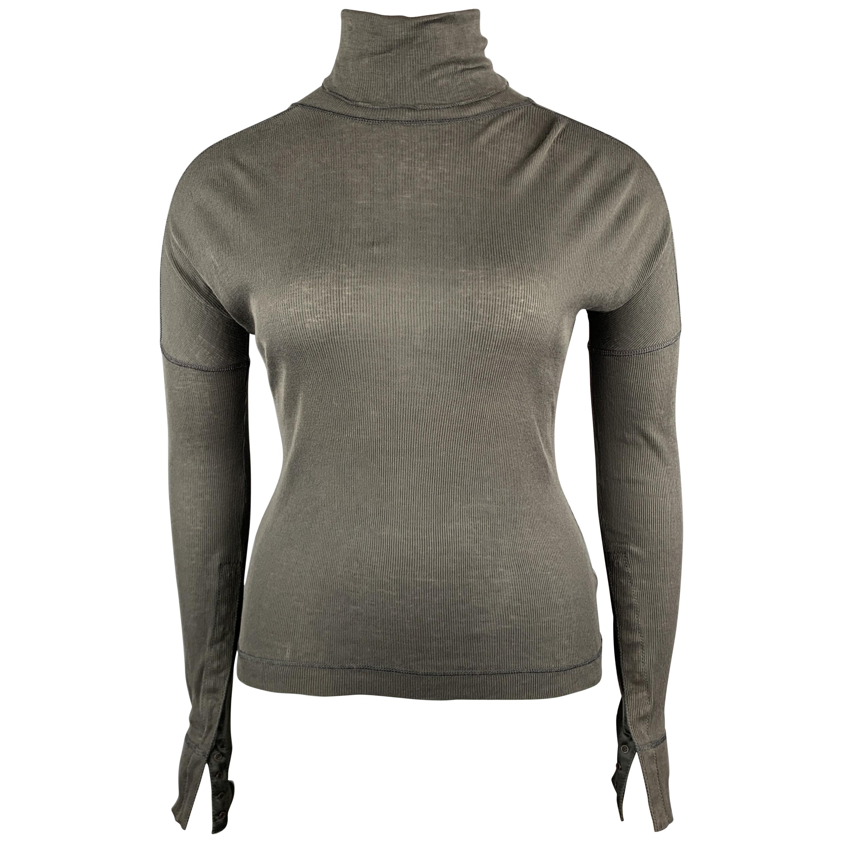 sheer turtleneck sweater 