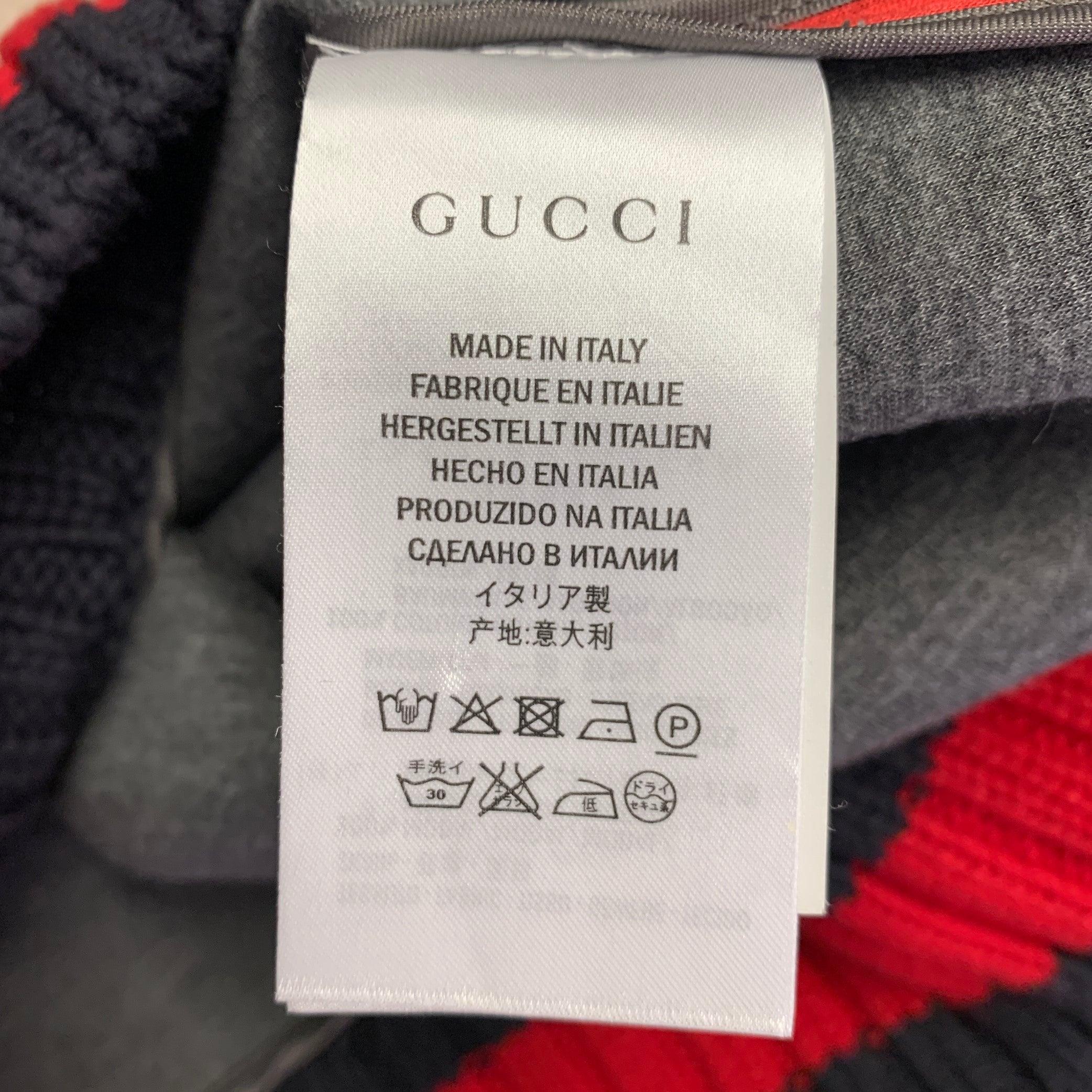 GUCCI Size XL Red Multi Color Print Modal Crew Neck Sweatshirt 1
