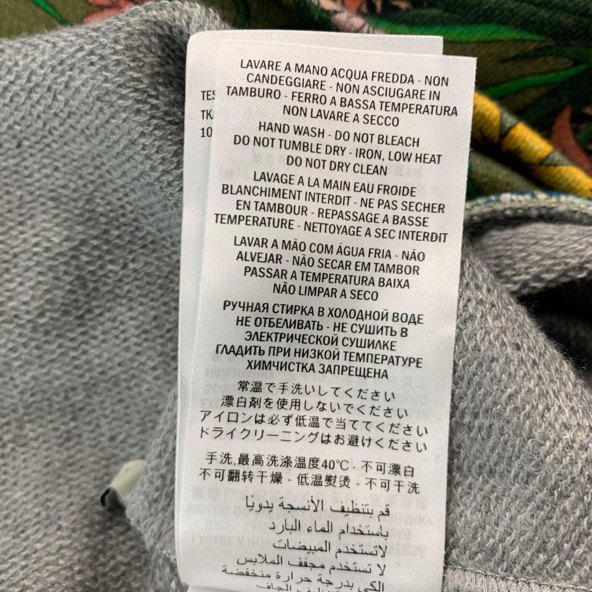 GUCCI Größe XXL Grünes Sweatshirt aus Baumwolle mit mehrfarbigem Kapuzendruck und Kapuze im Angebot 5