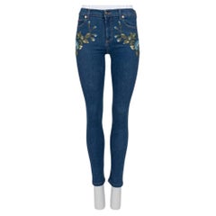 Gucci Skinny Geflickte Blaue Denim Jeans Sz.W27/M
