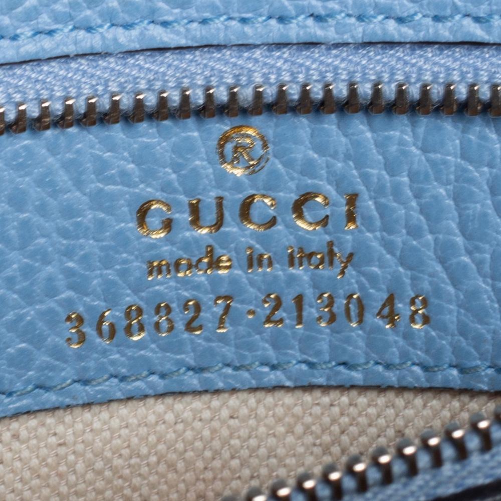 Gucci Sky Blue Leather Mini Swing Tote 2