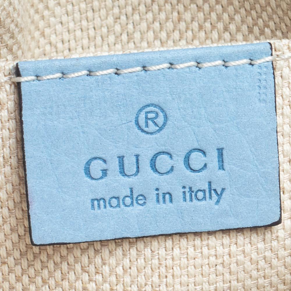 Gucci Sky Blue Nubuck Leather Mini Soho Disco Chain Crossbody Bag 4