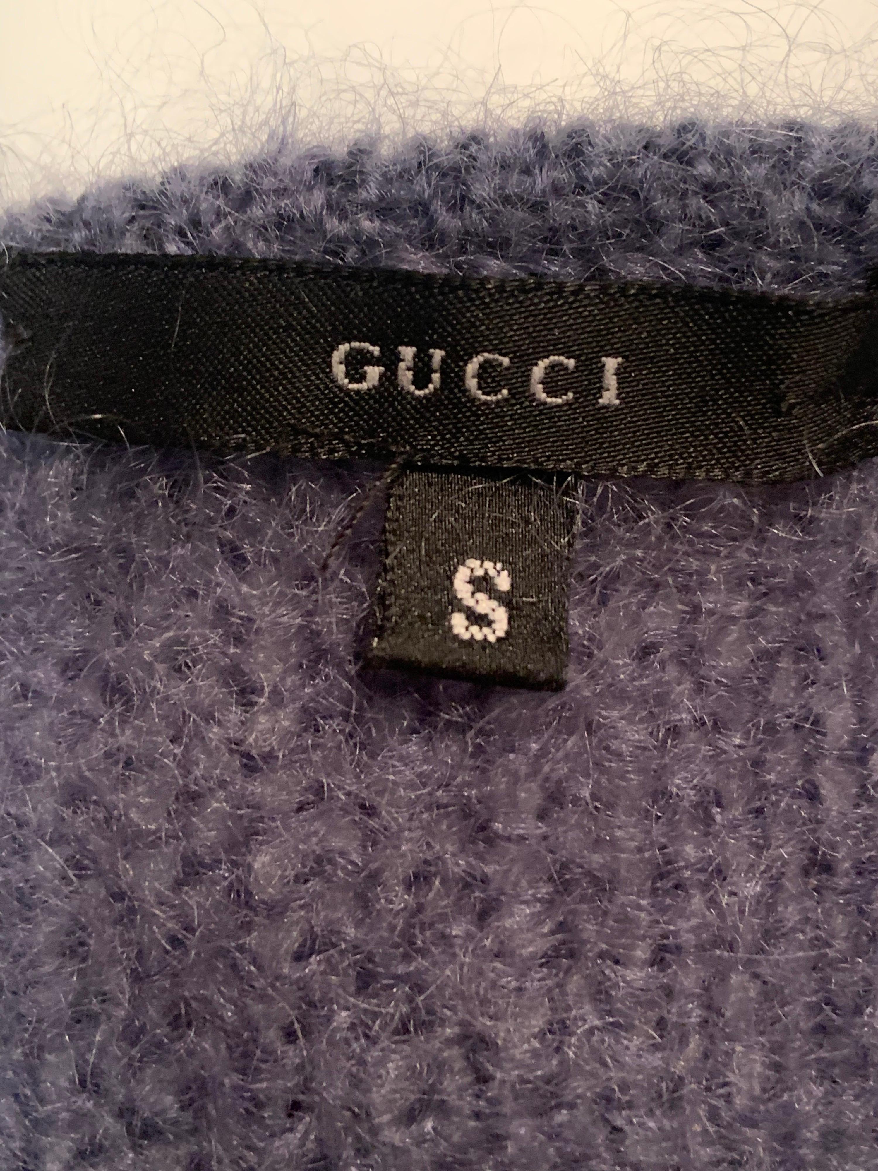 Black Gucci Slate Blue Mohair Sweater