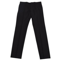 Gucci Slim Fit Men's Black Wool Pants Size IT46-S, Excellent Condition
