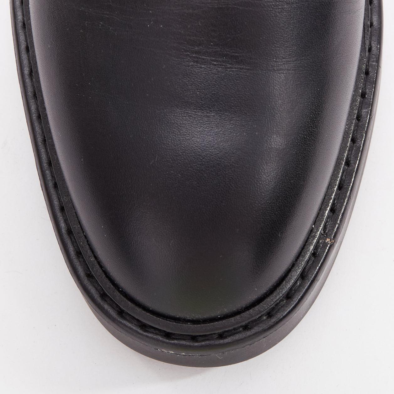 Gucci Slim Horsebit noir argent GG Monogram embossed ankle boots EU37 en vente 1