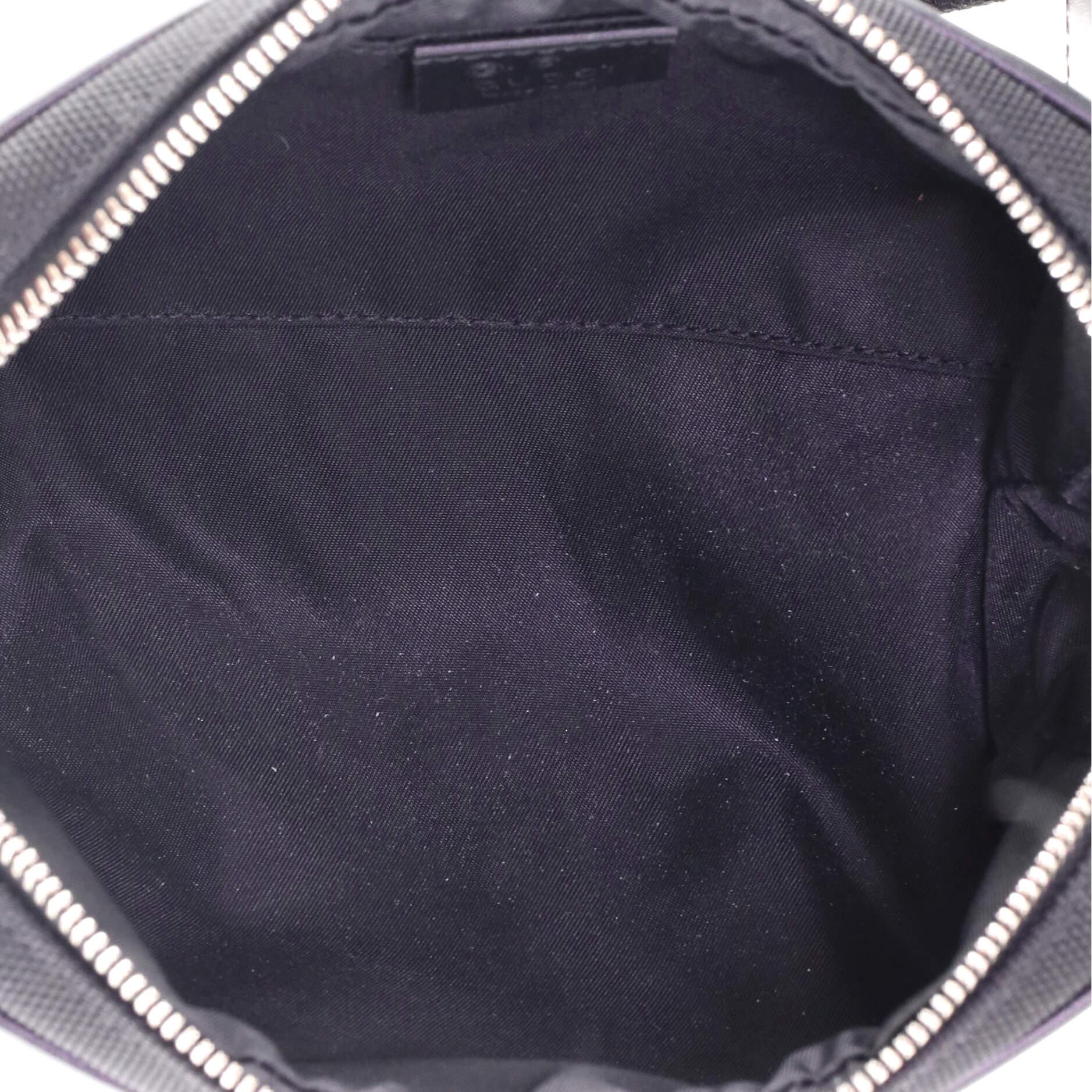 gucci canvas belt bag black