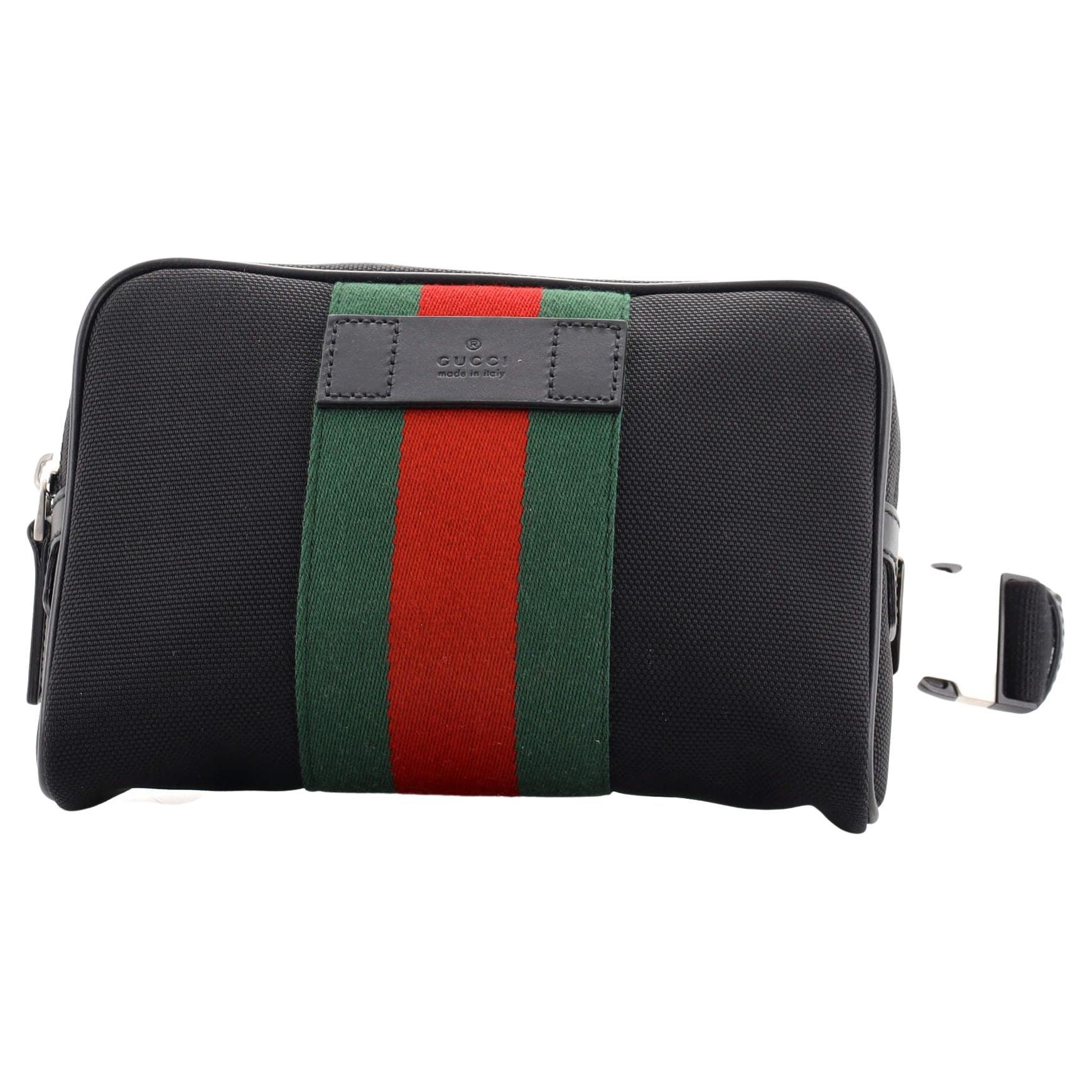 Gucci Slim Web Belt Bag (Outlet) Canvas