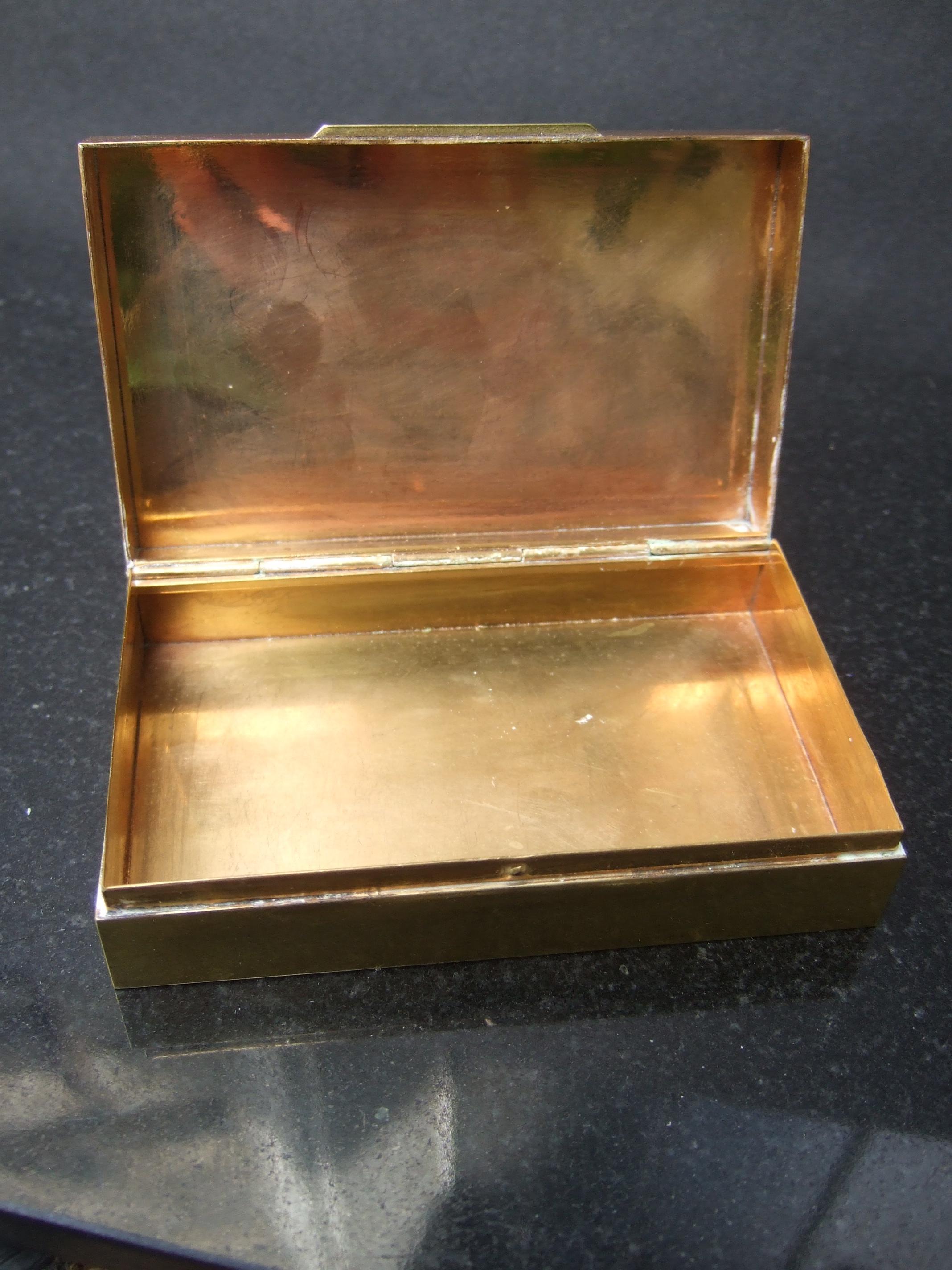 GUCCI Small Mixed Metal Cloisonne' Enamel Tiny Trinket Box c 1970s For Sale 3